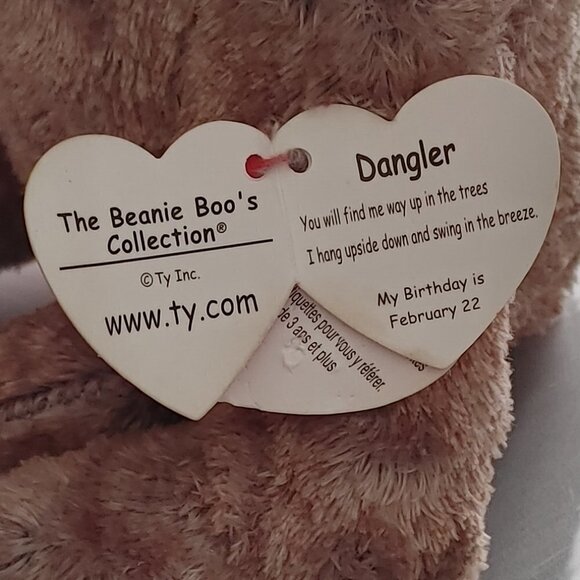 Ty Sloth Grey Plush 9”, "Dangler* - Beanie Boos - Picture 3 of 4